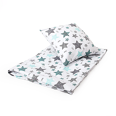 Set posteljine - Zvijezde, duž. 145 cm (jorgan, plahta i jastuk)